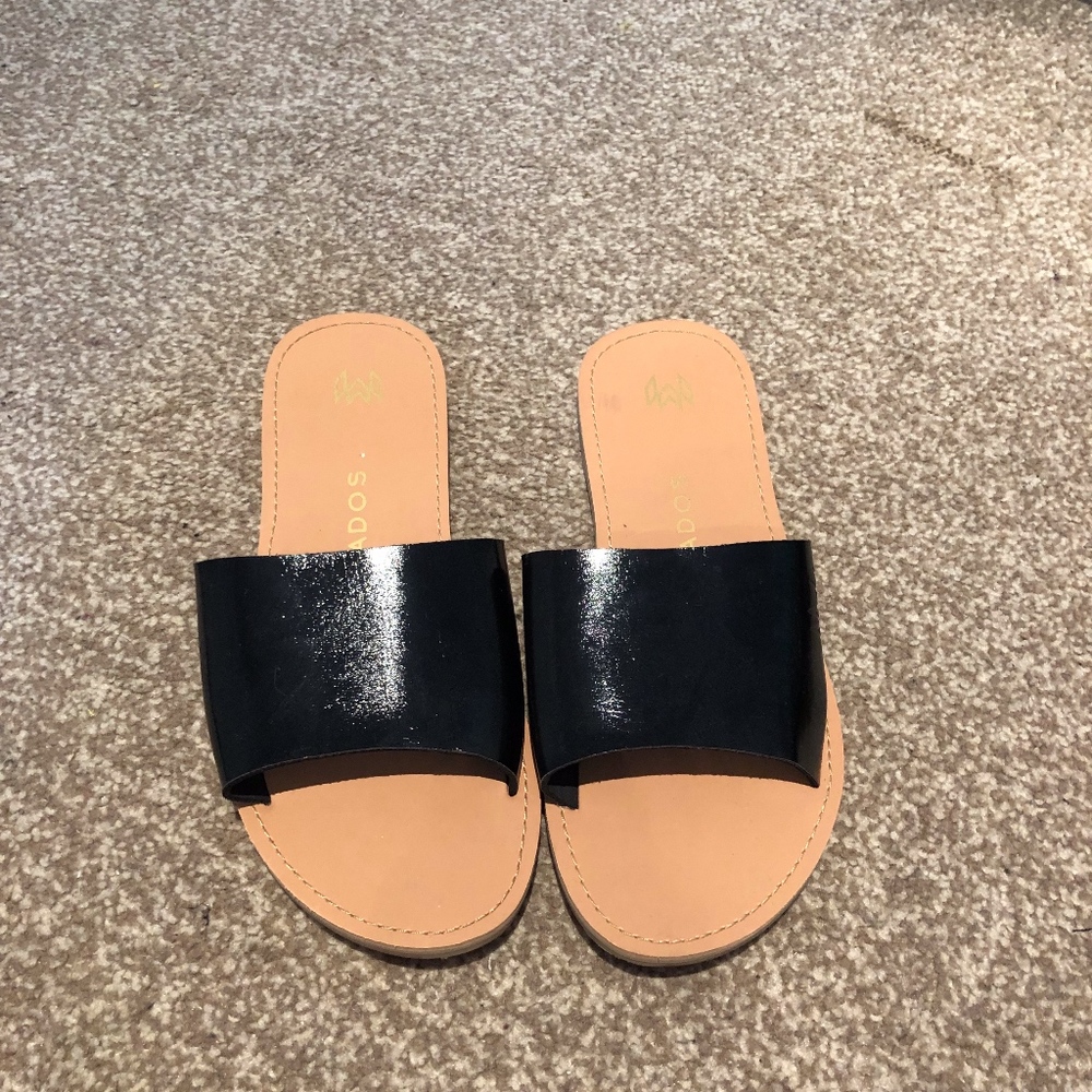 Black Slide Sandals